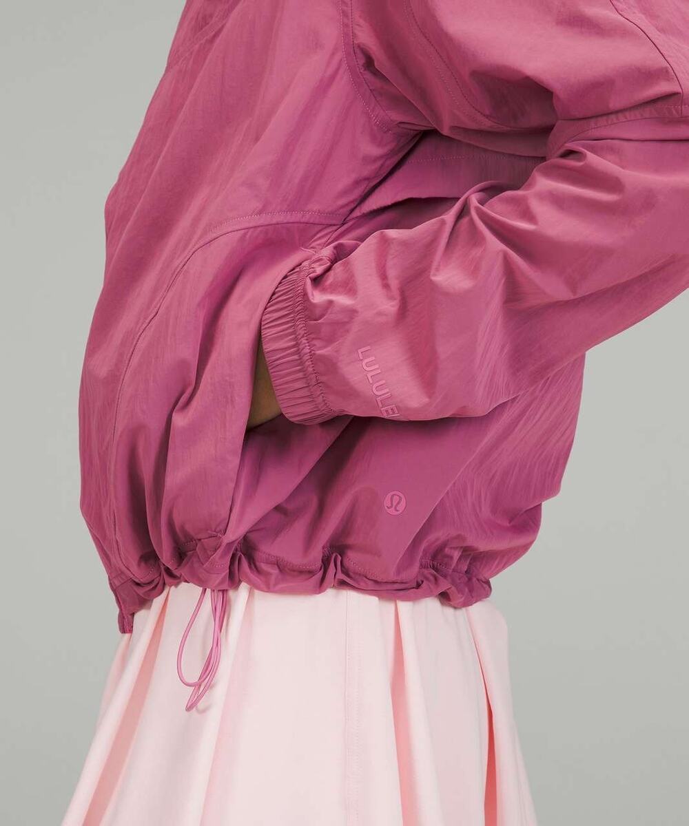 New Lululemon Sz 4 WBR5S Lightweight Stowable Hood Cropped Zip Front Rain Jacket